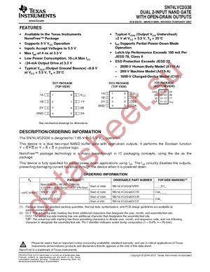 SN74LVC2G38DCUTG4 datasheet  